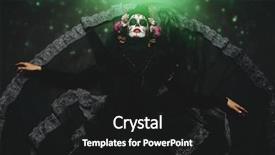  Presentation with sugar skull - PPT layouts featuring day of the dead halloween background and a black colored foreground