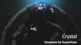  Presentation with sugar skull - Beautiful slides featuring catrina sitting on a throne backdrop and a black colored foreground