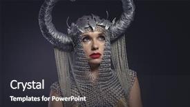  Presentation with fantasy - Cool new presentation with cosplay viking goddess beautiful young backdrop and a dark gray colored foreground