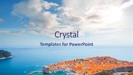  Presentation with earth day - PPT theme with famous european city of dubrovnik background and a light blue colored foreground