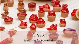  Presentation with culture and tradition - Cool new PPT theme with handmade medieval crafts fair tradition backdrop and a coral colored foreground