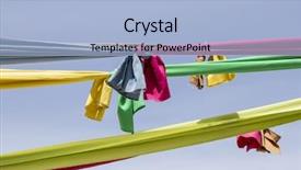  Presentation with craft fair - Colorful presentation enhanced with handmade medieval crafts fair tradition backdrop and a light blue colored foreground