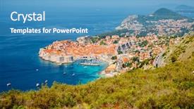  Presentation with earth day - Cool new PPT layouts with splendid view at famous european backdrop and a teal colored foreground