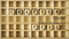  Presentation with birthday in word - Colorful presentation theme enhanced with game with the word chapter backdrop and a yellow colored foreground