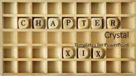  Presentation with game - Colorful slide deck enhanced with game with the word chapter backdrop and a yellow colored foreground