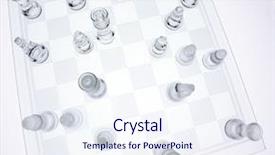  Presentation with chess pieces - Cool new PPT theme with gameboard - clear chess pieces backdrop and a sky blue colored foreground