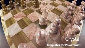  Presentation with chessboard - Presentation theme enhanced with gameboard - fisheye view of chessboard background and a coral colored foreground