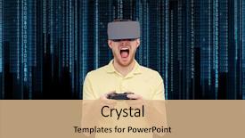  Presentation with virtual reality rehab - Presentation enhanced with gamepad and screaming over binary background and a coral colored foreground