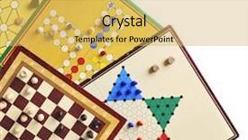  Presentation with board games - PPT theme with games of ludo halma chess background and a yellow colored foreground