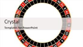  Presentation with roulette - Beautiful theme featuring games wheels - roulette numbers backdrop and a white colored foreground