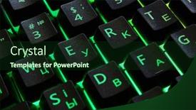  Presentation with gaming - Presentation design featuring gaming-keyboard-with-rgb-light background and a forest green colored foreground