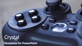  Presentation with video game - Amazing presentation theme having gaming station - video game controller backdrop and a  colored foreground