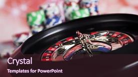  Presentation with roulette wheel - Amazing presentation design having gaming with casino roulette backdrop and a tawny brown colored foreground