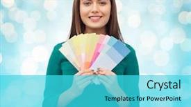  Presentation with design teal color - Colorful presentation design enhanced with gamma - color scheme decoration design backdrop and a cyan colored foreground