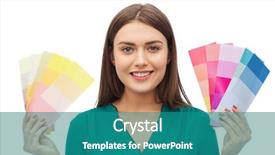  Presentation with design teal color - Presentation theme having gamma - color scheme decoration design background and a teal colored foreground