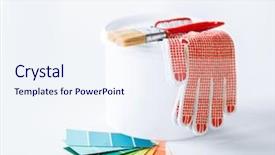  Presentation with home design - Beautiful slide set featuring gamma - interior design and home renovation backdrop and a sky blue colored foreground