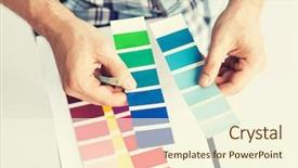  Presentation with interior design - Audience pleasing PPT theme consisting of gamma - interior design and renovation concept backdrop and a  colored foreground