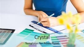  Presentation with interior design - Slide deck having gamma - interior design and renovation concept background and a arctic colored foreground