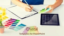  Presentation with interior design - Amazing PPT layouts having gamma - interior design renovation and technology backdrop and a  colored foreground