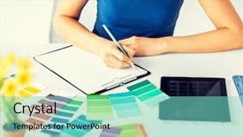  Presentation with renovation - Slide set featuring gamma - interior design renovation and technology background and a seafoam green colored foreground