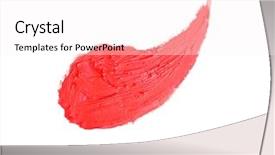  Presentation with sample - Beautiful presentation design featuring gamma - lipstick sample on white background backdrop and a white colored foreground