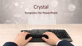  Presentation with financial report - PPT layouts enhanced with gamma wast - elegant businessman hand typing background and a lemonade colored foreground