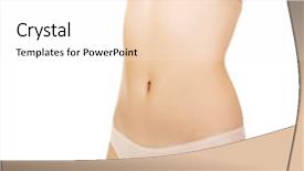  Presentation with slim belly - PPT theme featuring gamma wast - fit and slim young woman background and a  colored foreground