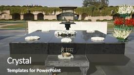  Presentation with new delhi - Presentation theme consisting of tomb stone in rajghat delhi background and a dark gray colored foreground