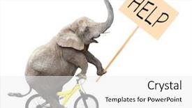  Presentation with ganesha - Cool new slides with ganesha - african elephant on a bike backdrop and a white colored foreground