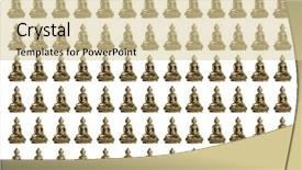  Presentation with ganesha - Presentation design having ganesha god - many small buddhas on white background and a  colored foreground