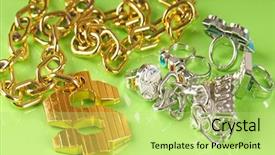  Presentation with rapper - Audience pleasing PPT layouts consisting of gang signs - gangster rapper gawdy costume jewelry backdrop and a yellow colored foreground