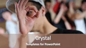  Presentation with group - Presentation enhanced with gang signs - young boy with group background and a coral colored foreground