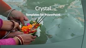  Presentation with ceremony - Slides having ganga river in haridwar india background and a gray colored foreground