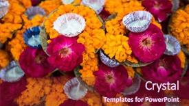  Presentation with varanasi - Amazing theme having ganga river in varanasi india backdrop and a tawny brown colored foreground