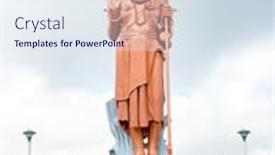  Presentation with hindu god - Audience pleasing slide set consisting of ganga-talao-mauritius-28-october backdrop and a sky blue colored foreground