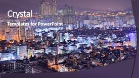  Presentation with residential - Presentation design enhanced with gangnam district seoul south korea background and a gray colored foreground