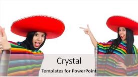  Presentation with mexican - Theme having gangsta - mexican woman in funny concept background and a  colored foreground