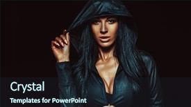  Presentation with dark night - Theme featuring gangsta - young sexy brunette woman background and a  colored foreground