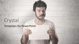  Presentation with gangster - Slide deck having gangster in front of a wall with table on his hand background and a lemonade colored foreground