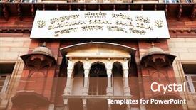  Presentation with old india - Beautiful PPT theme featuring ganj sahib in old delhi backdrop and a tawny brown colored foreground