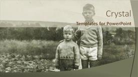  Presentation with 1930s - Cool new presentation theme with ganserndorf-austria-circa-1930s-vintage backdrop and a soft green colored foreground