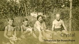  Presentation with 1930s - PPT theme enhanced with ganserndorf-austria-circa-1930s-vintage background and a yellow colored foreground