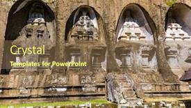  Presentation with bali temple - Presentation theme enhanced with ganung-kawi-temple-in-bali background and a tawny brown colored foreground