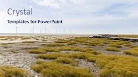  Presentation with wetland - Presentation design enhanced with gaomei-wetlands-wetland-in-taichung background and a  colored foreground