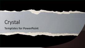  Presentation with gap - Slide set consisting of gap in blue ripped paper background and a light gray colored foreground