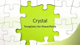  Presentation with puzzle pieces - Theme with gap in jigsaw puzzle pieces background and a yellow colored foreground