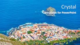  Presentation with ocean - Theme enhanced with garachico-town-by-the-ocean background and a teal colored foreground