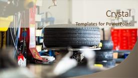  Presentation with tire - Cool new presentation with garage - changing wheels tire backdrop and a lemonade colored foreground