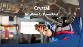  Presentation with tires - Beautiful PPT theme featuring garage - changing wheels tires shallow backdrop and a tawny brown colored foreground