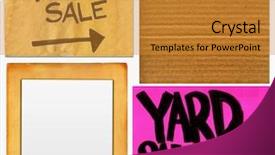  Presentation with blank signs - Cool new slides with luxury condominium apartment and hotel backdrop and a gray colored foreground